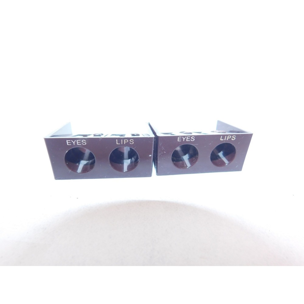 Set of 2 Vintage Avon Lip And Eye Pencil Sharpener Brown